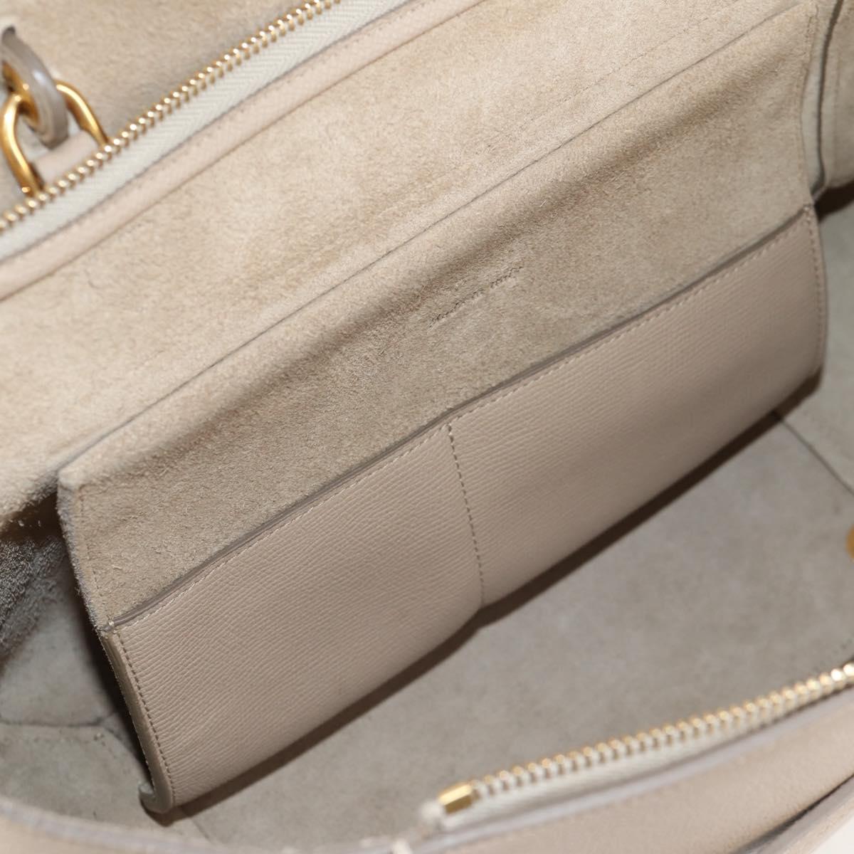Céline Belt, Beige, Leather, handbag