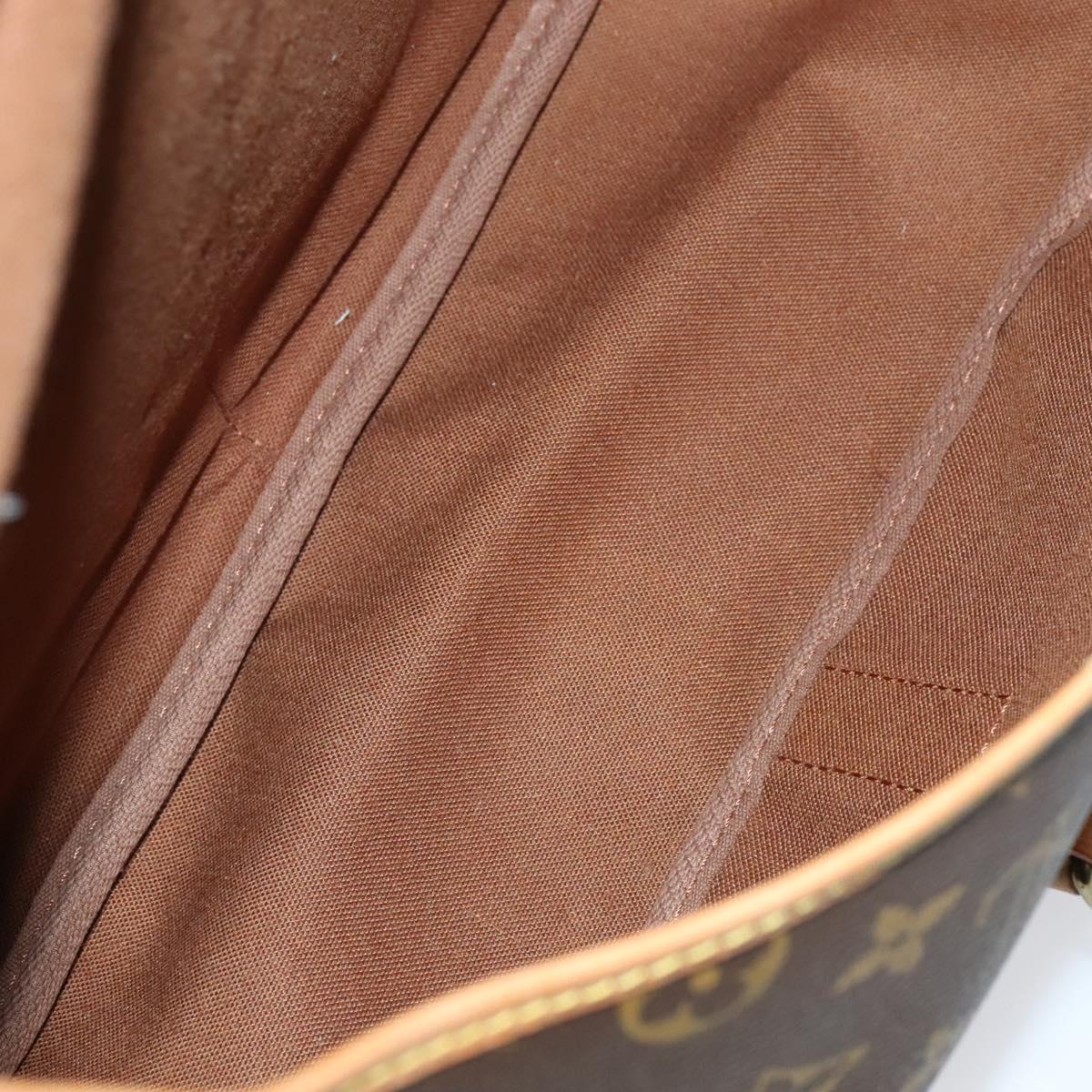 Louis Vuitton Saumur 35, Brown, Canvas, shoulder