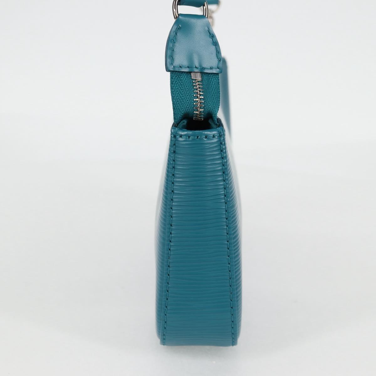 Louis Vuitton Pochette Accessoire, Blue, Leather, clutch