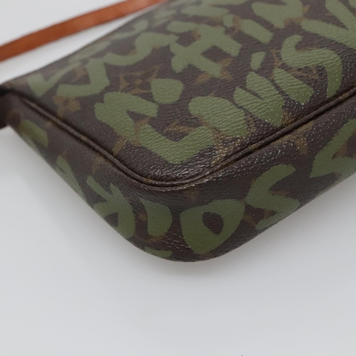 Louis Vuitton Pochette Accessoire, Brown, Canvas, clutch