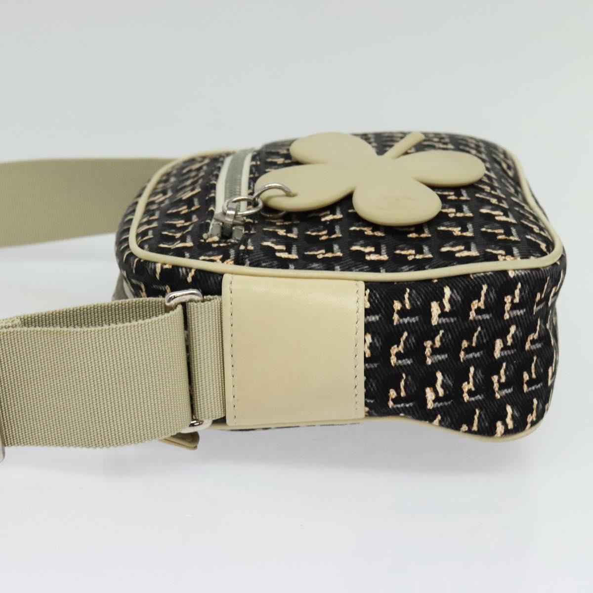 Chanel Clover, Black, Canvas, shoulder