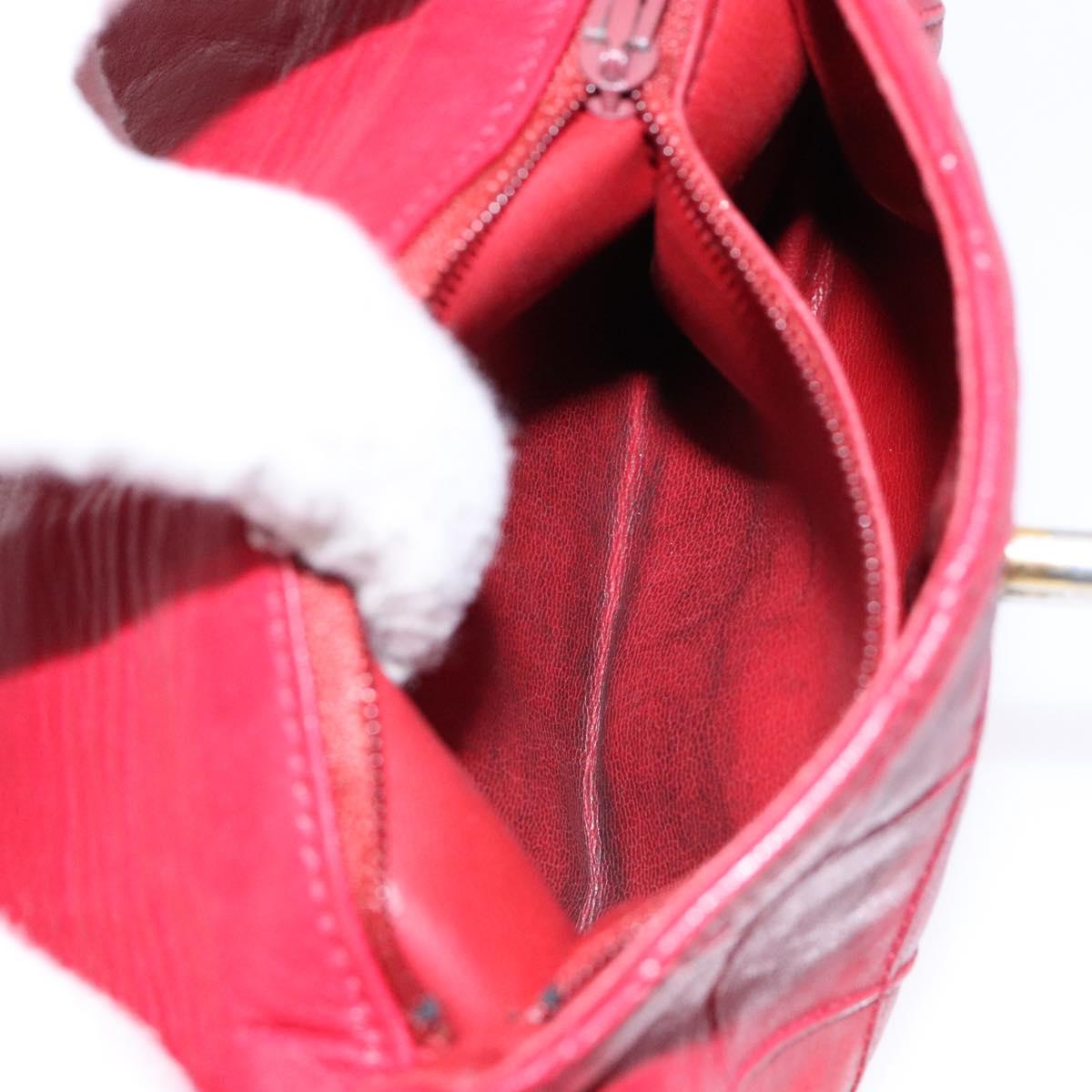 Chanel Bag belt, Red, Leather, clutch