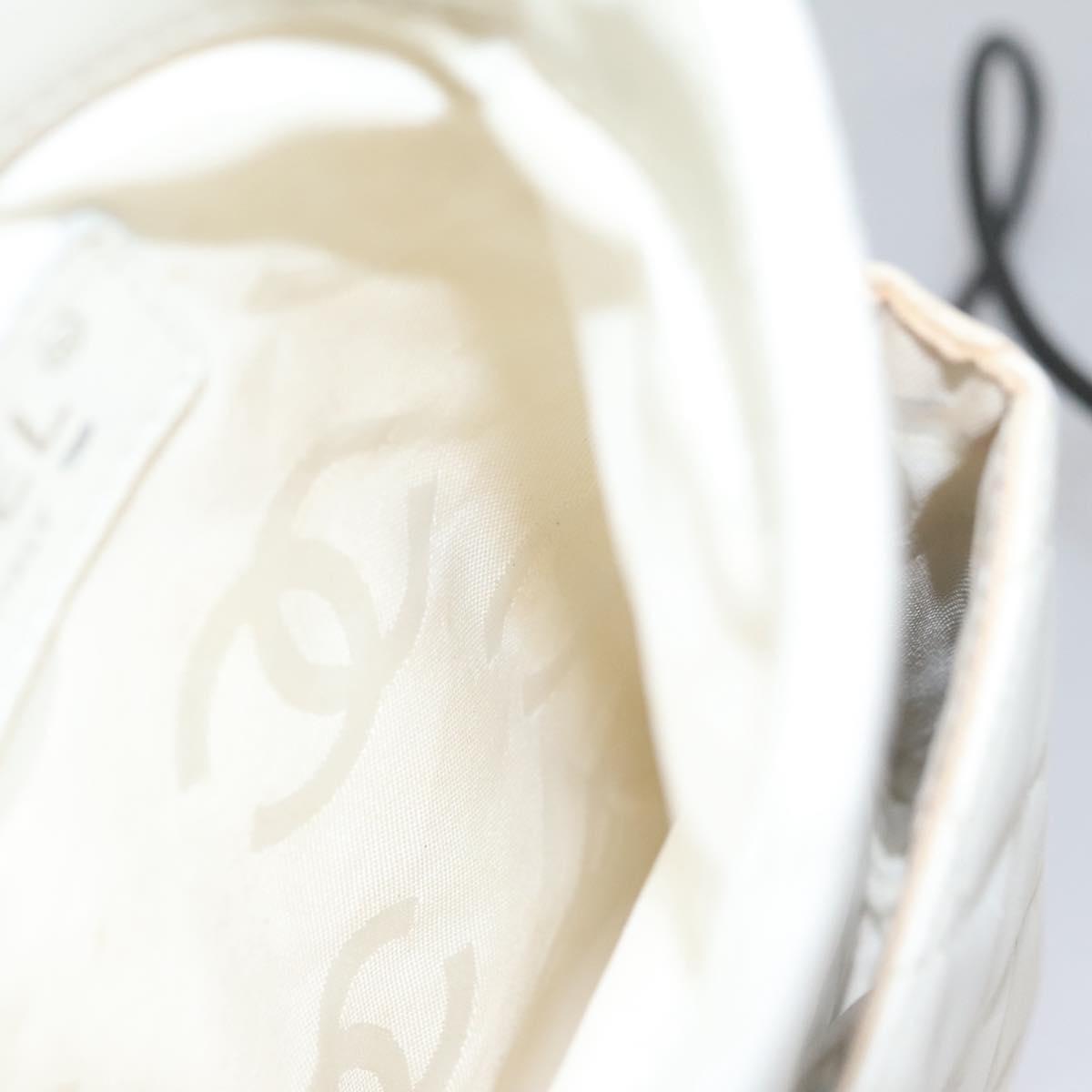 Chanel Cambon, White, Leather, shoulder