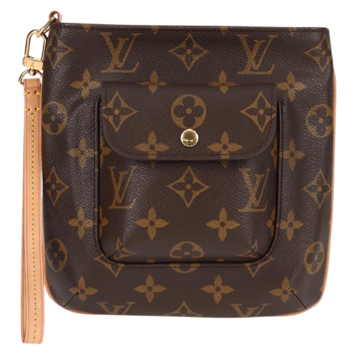 Louis Vuitton Partition, Brown, Canvas, clutch