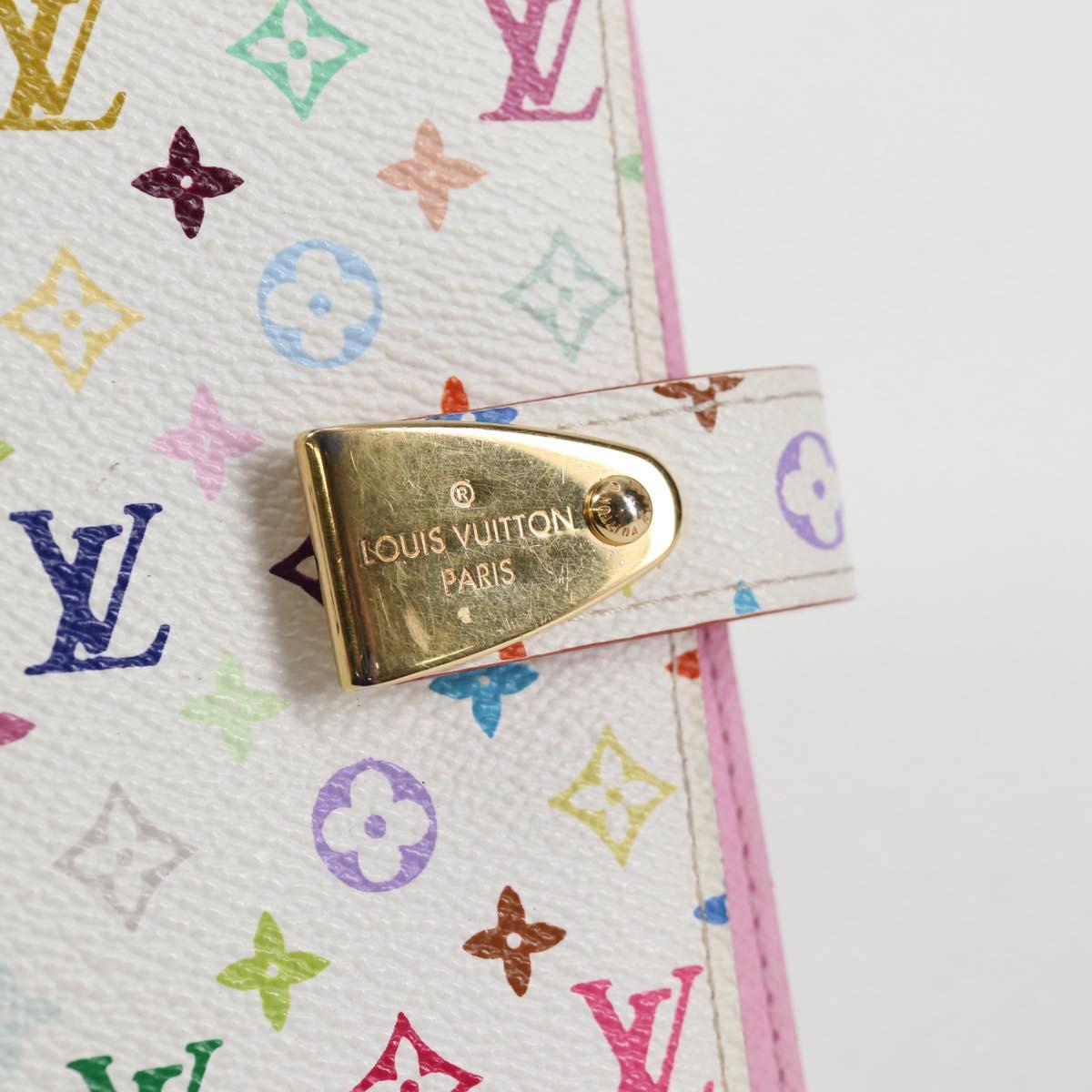 Louis Vuitton Agenda PM, White, Canvas, wallet