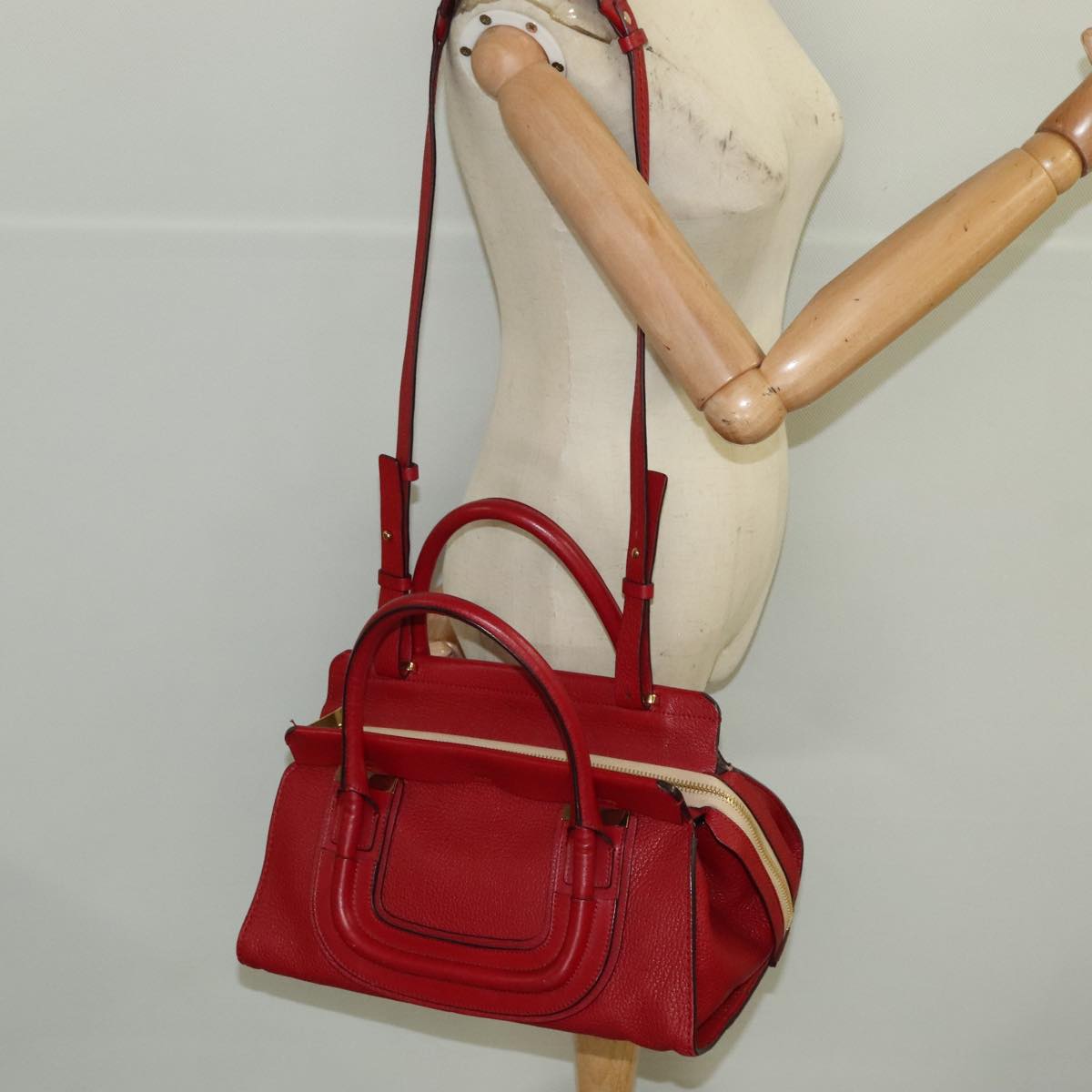 Chloé Everston, Red, Leather, handbag