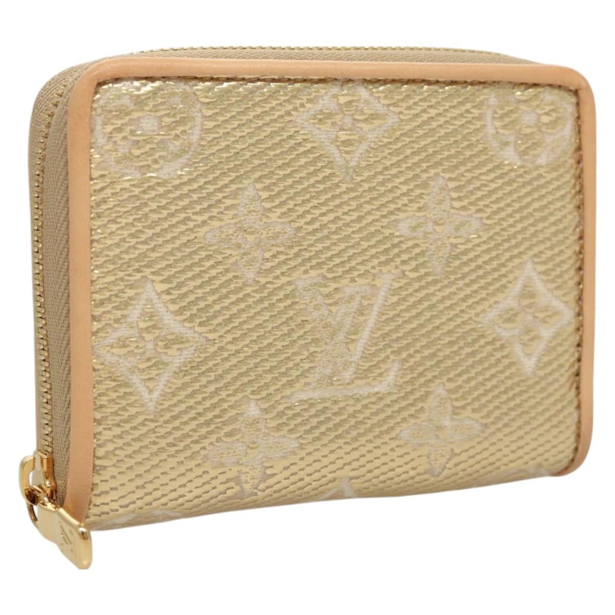Louis Vuitton Zippy coin purse, Gold, Canvas, wallet