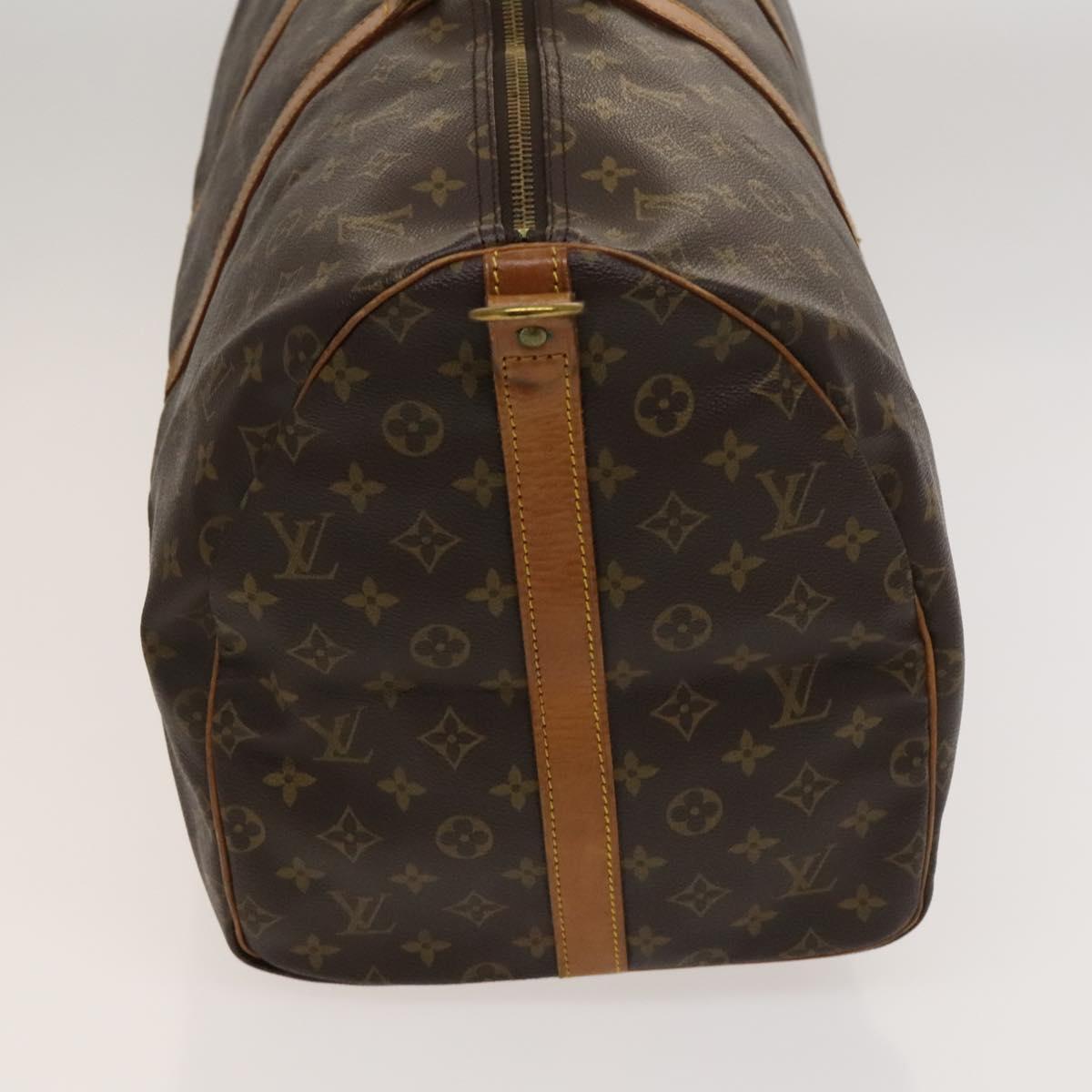 Louis Vuitton Keepall Bandoulière 55, Brown, Canvas, travel