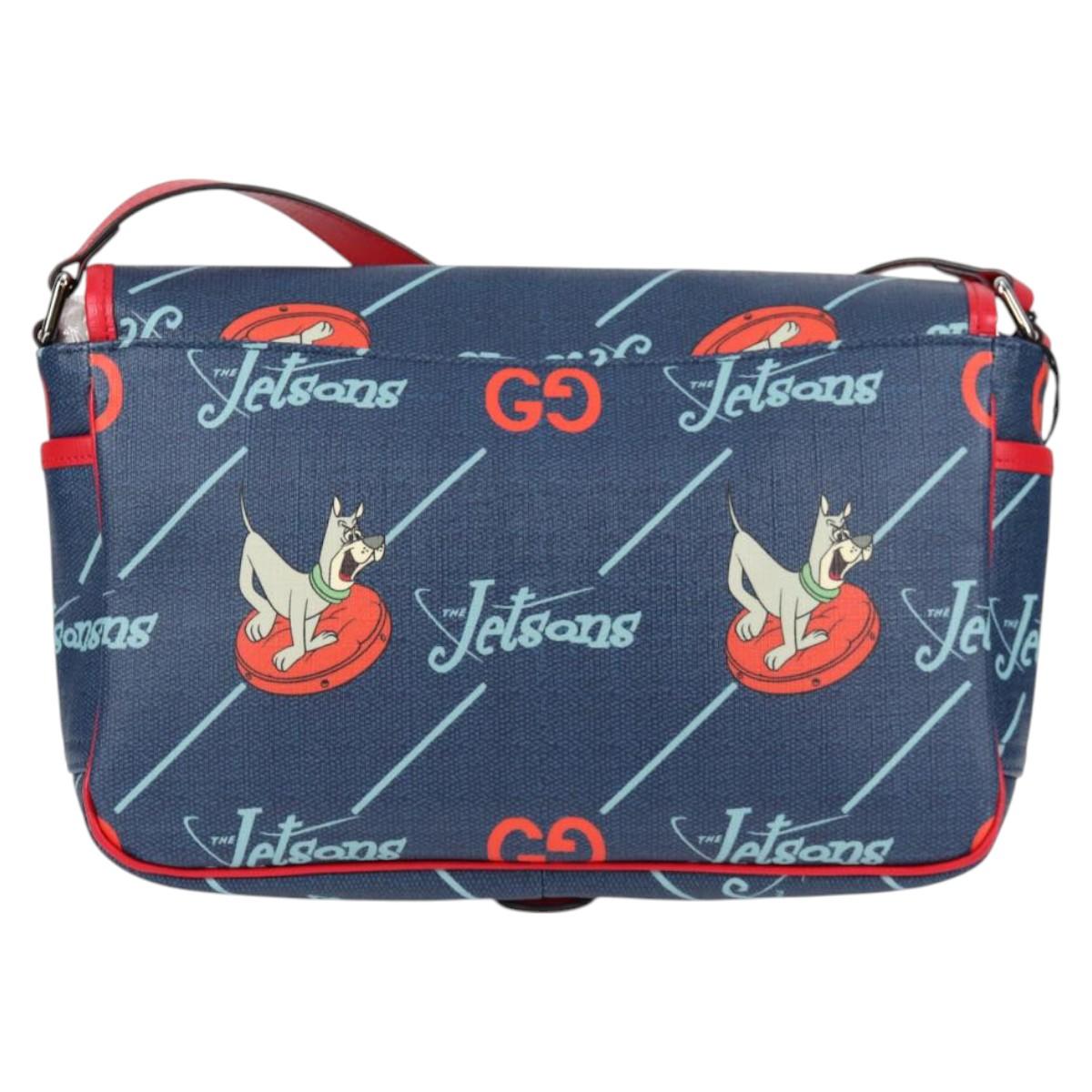Gucci, Blue, Canvas, shoulder