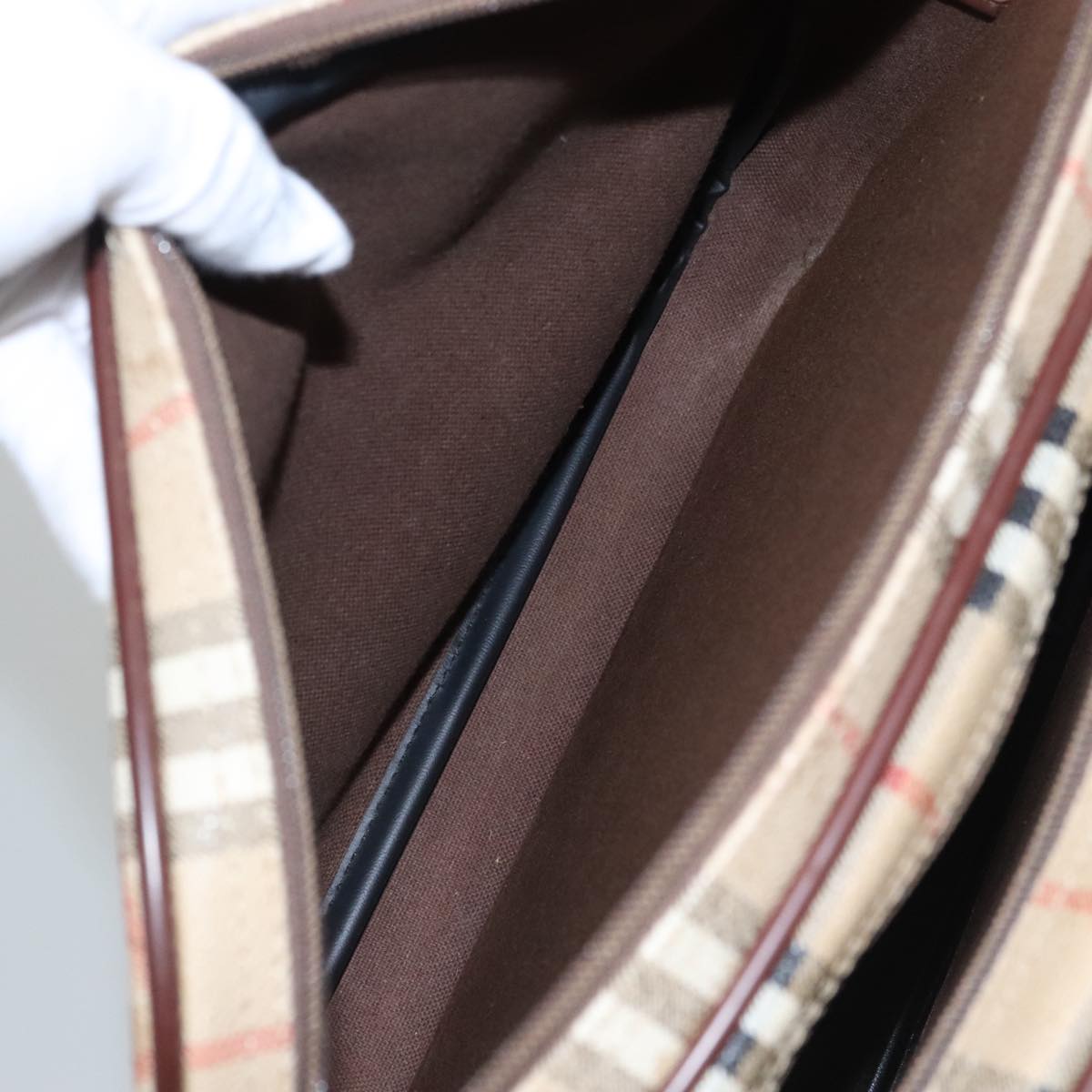Burberry Nova Check, Beige, Canvas, shoulder