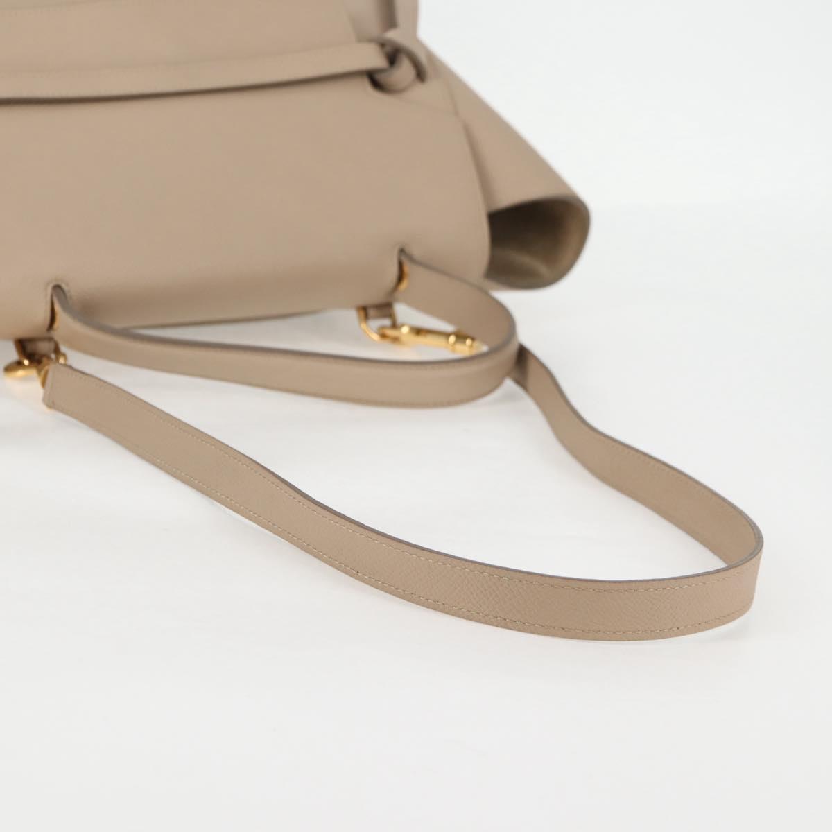 Céline Belt, Beige, Leather, handbag