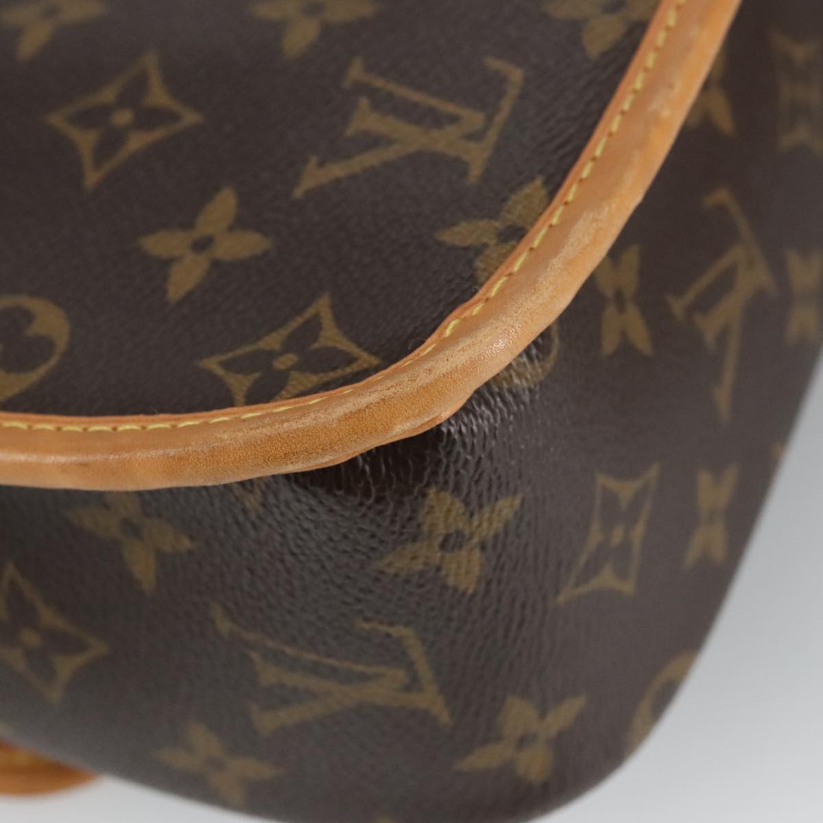 Louis Vuitton Sologne, Brown, Canvas, shoulder