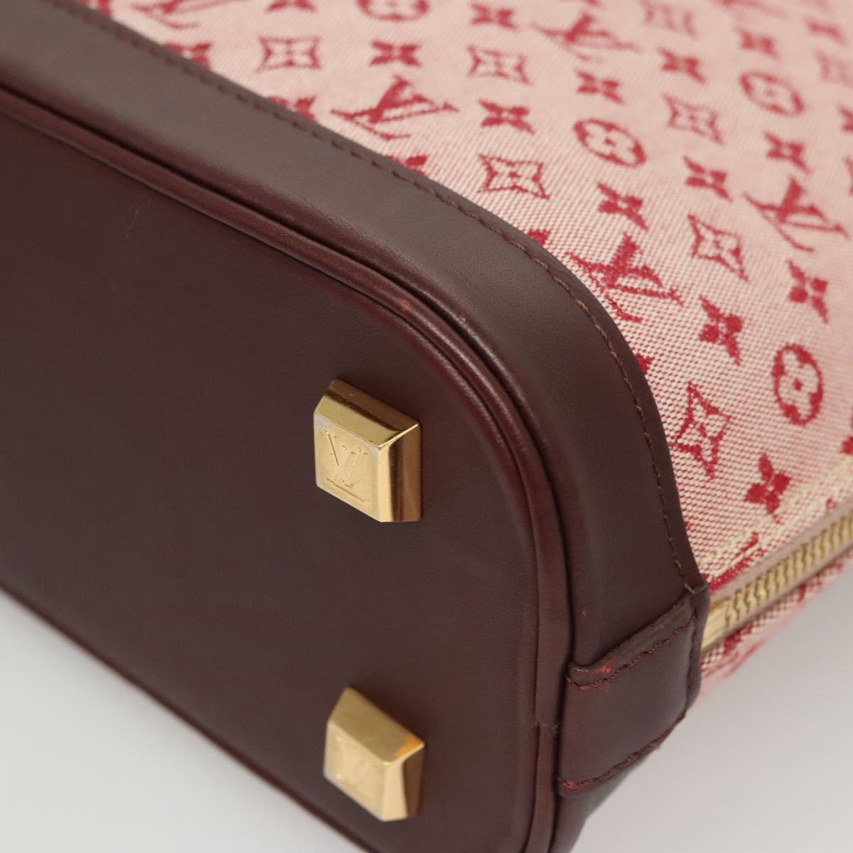 Louis Vuitton Alma Mini, Red, Canvas, handbag