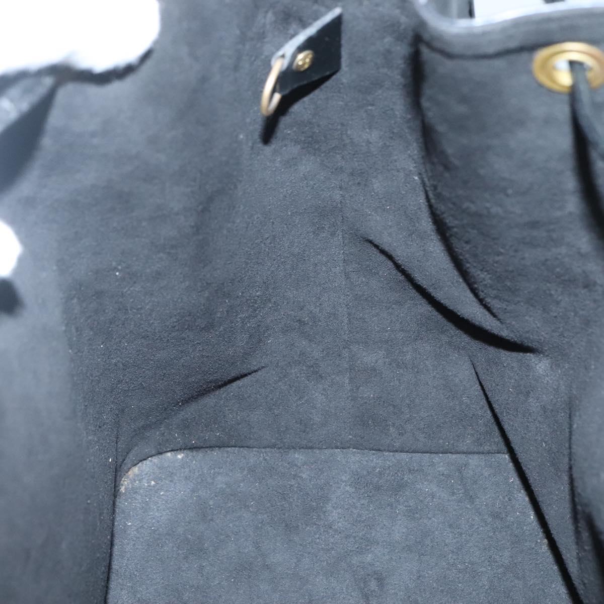 Louis Vuitton Petit Noé, Black, Leather, shoulder