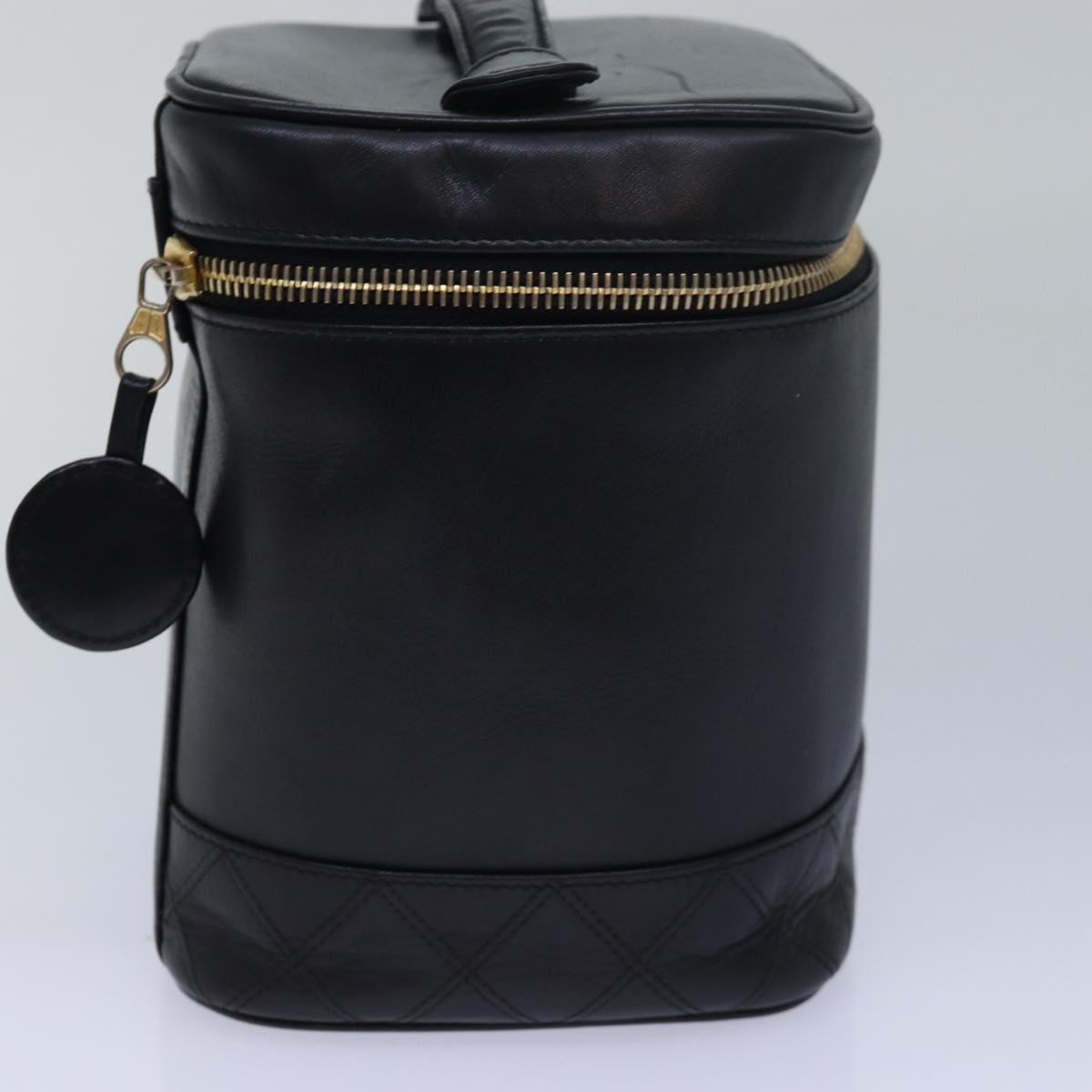 Chanel Vanity, Black, Leather, clutch