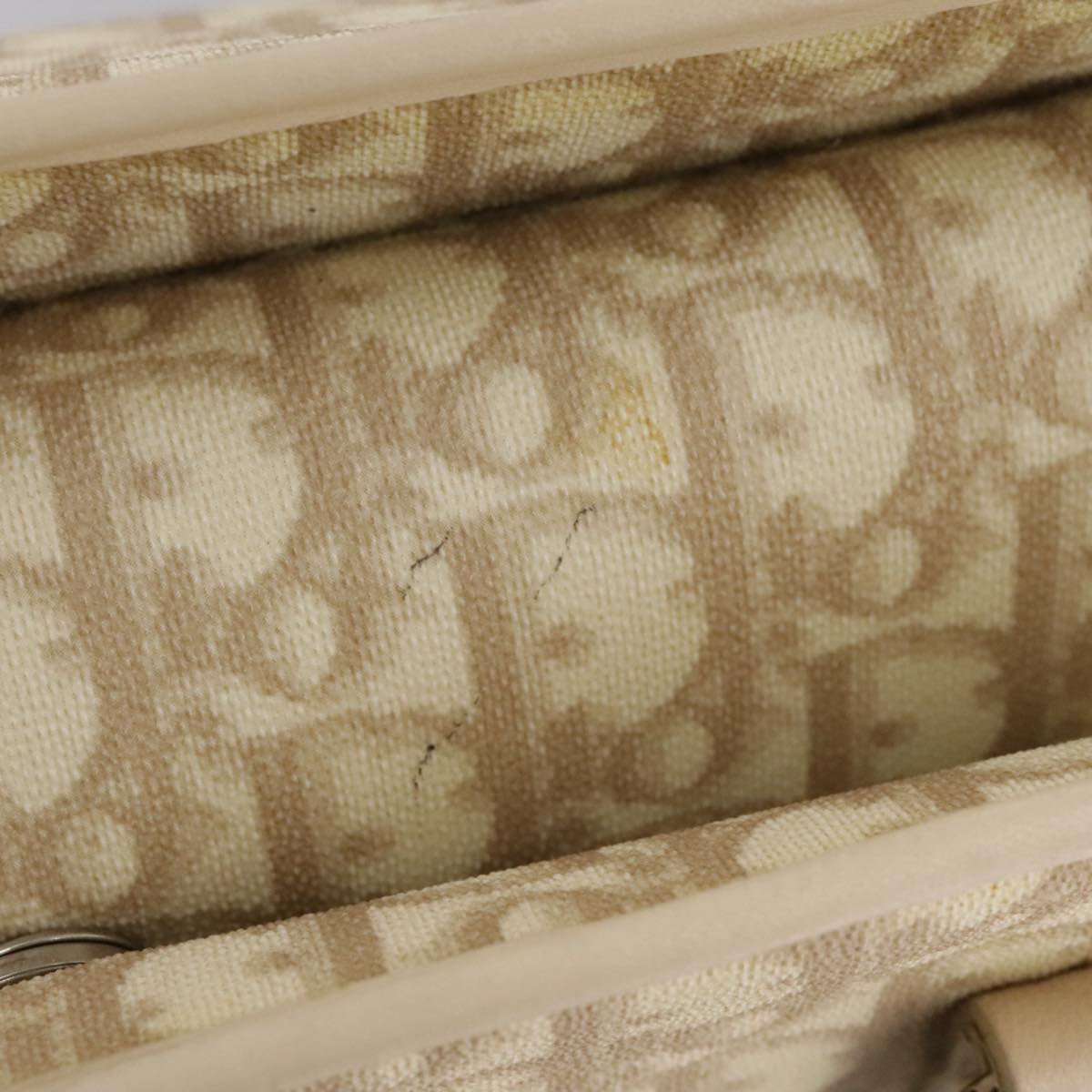Dior Romantique, Beige, Canvas, shoulder
