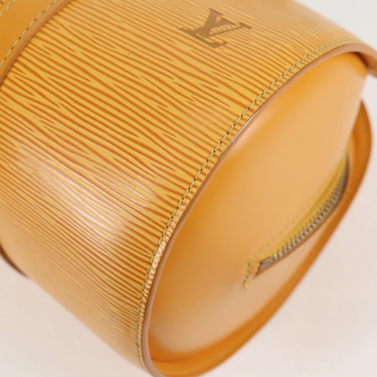 Louis Vuitton Papillon, Yellow, Leather, handbag