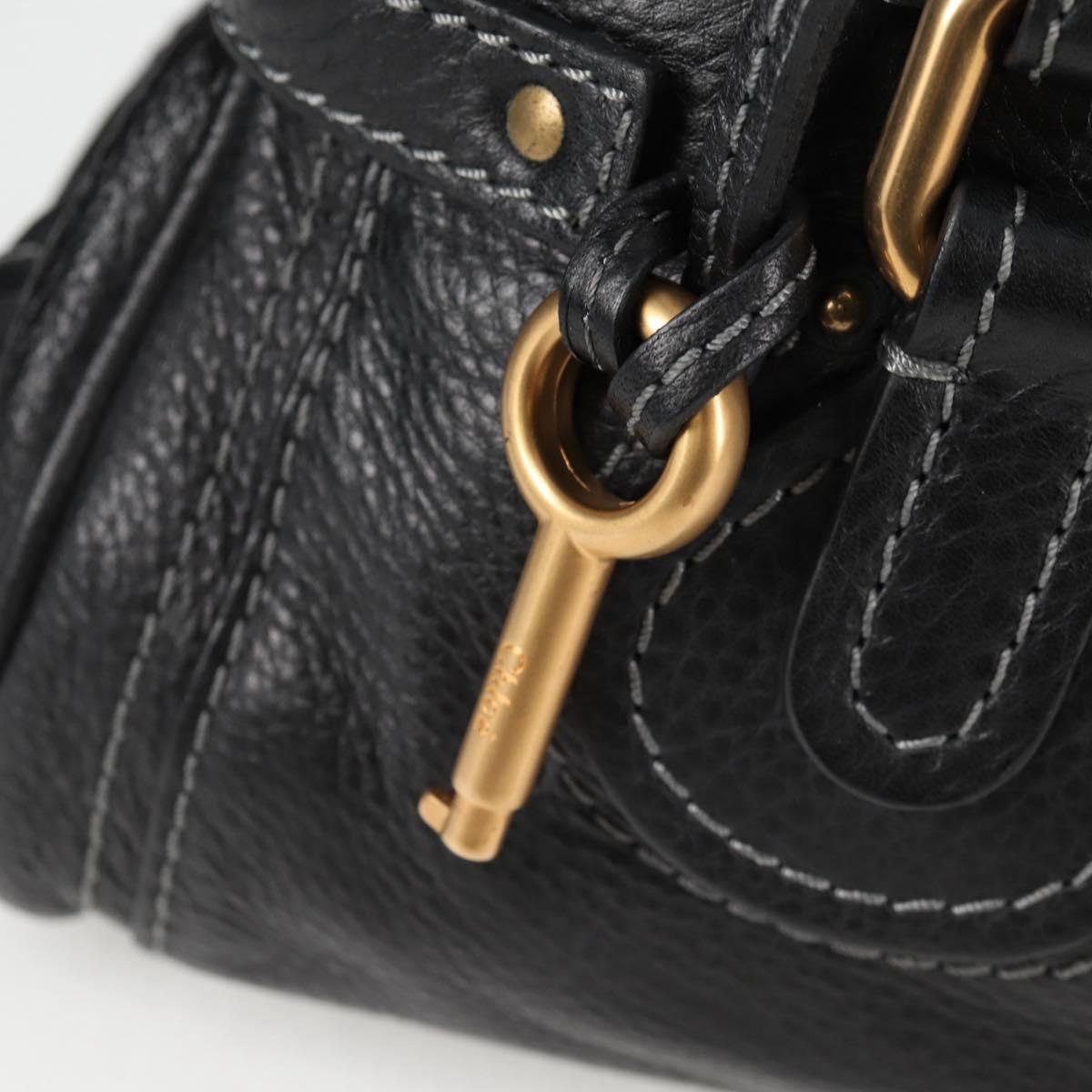 Chloé Paddington, Black, Leather, handbag