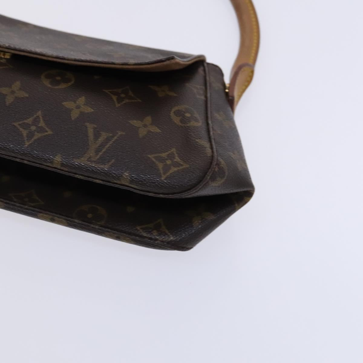 Louis Vuitton Mini looping, Brown, Canvas, shoulder