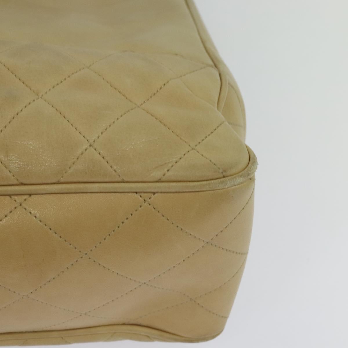 Chanel, Beige, Leather, shoulder