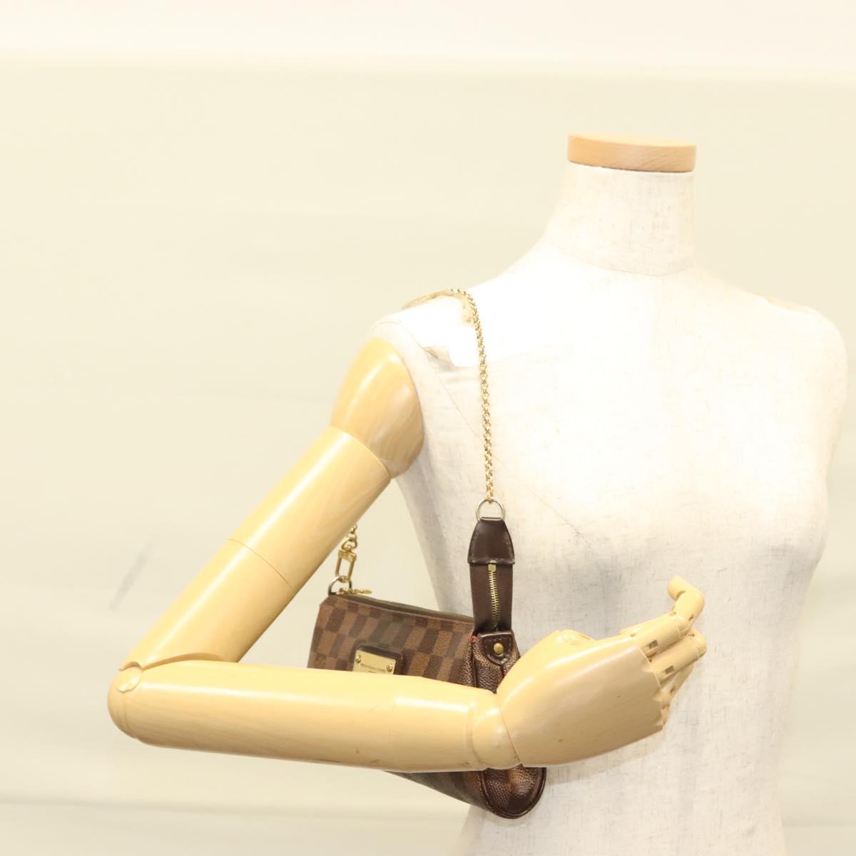 Louis Vuitton Eva, Brown, Canvas, shoulder