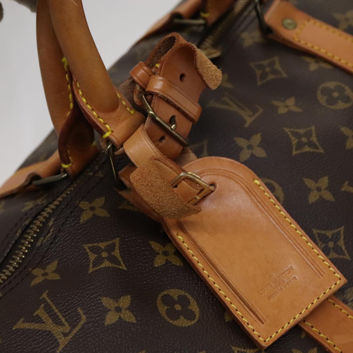 Louis Vuitton Keepall Bandoulière 60, Brown, Canvas, travel