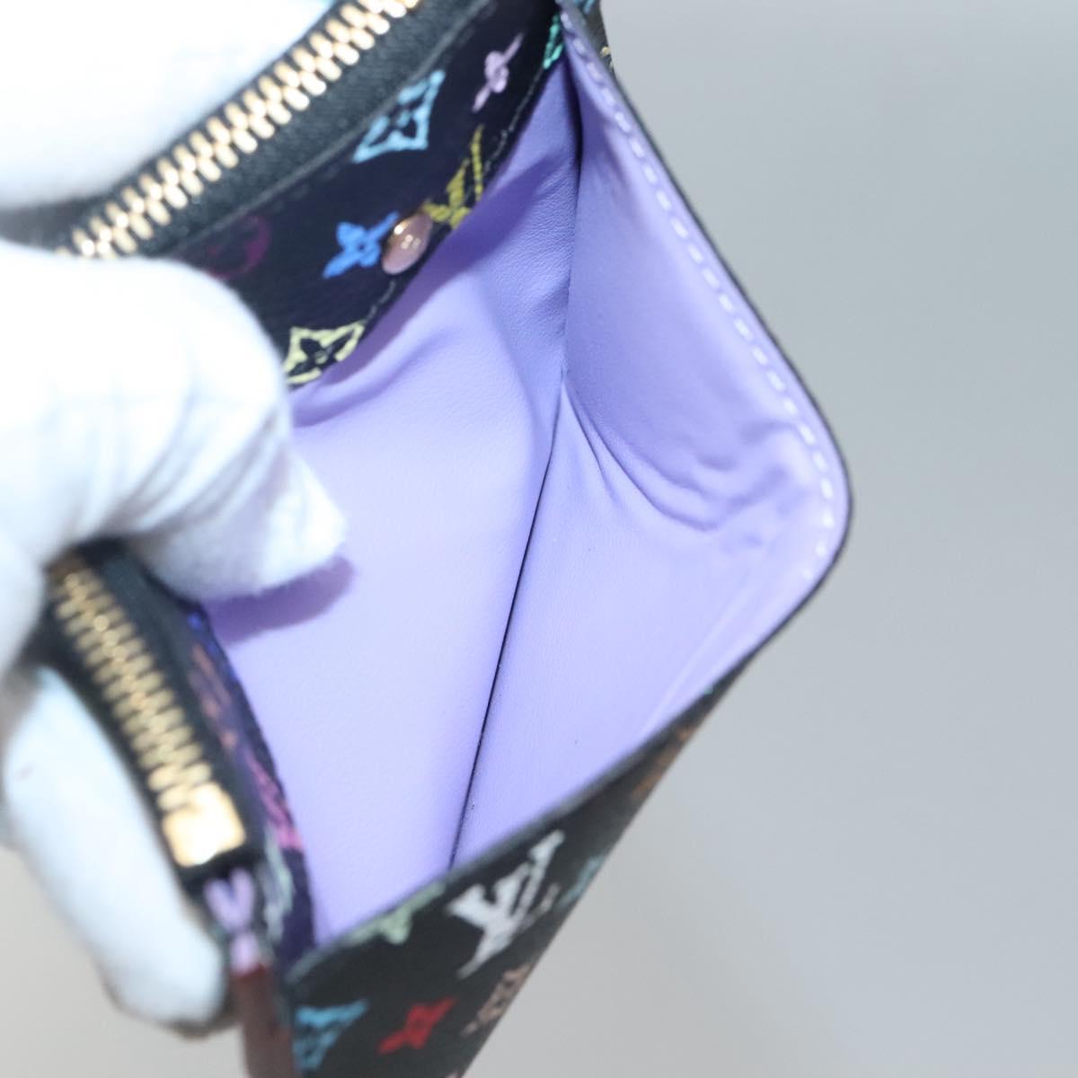 Louis Vuitton Pochette Clés, Black, Canvas, wallet
