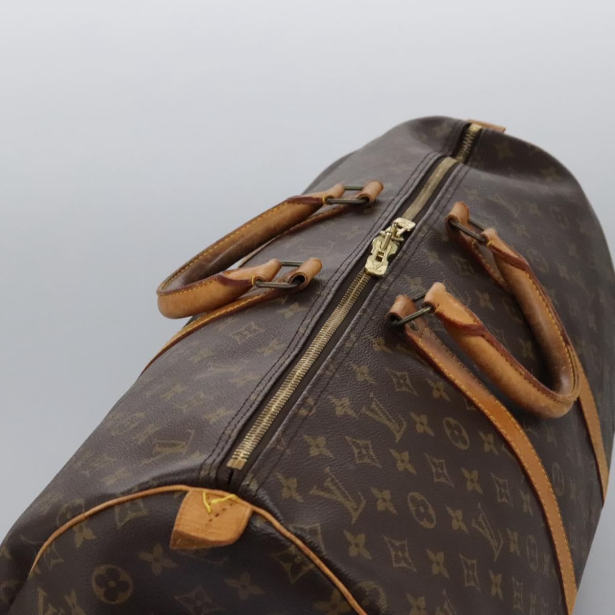 Louis Vuitton Keepall 55, Brown, Canvas, travel