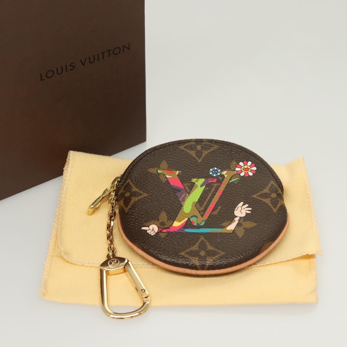 Louis Vuitton Porte Monnaie Rond, Brown, Canvas, wallet