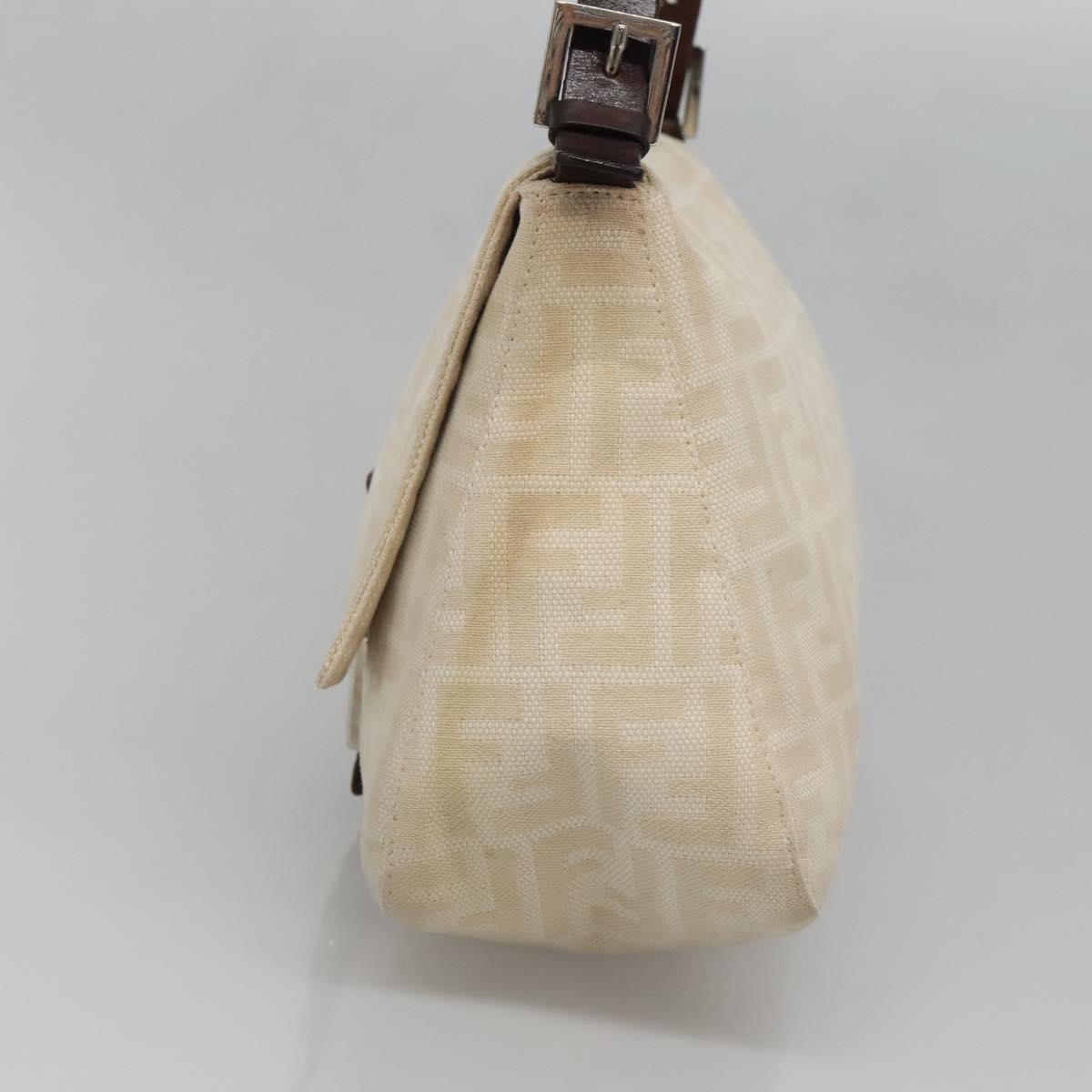 Fendi Mamma Baguette, Beige, Canvas, shoulder