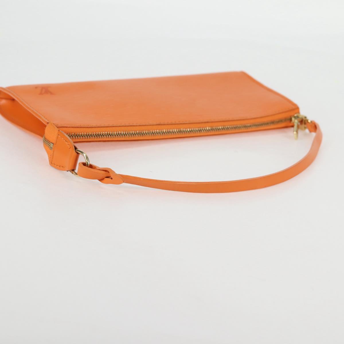 Louis Vuitton Pochette Accessoire, Orange, Leather, clutch