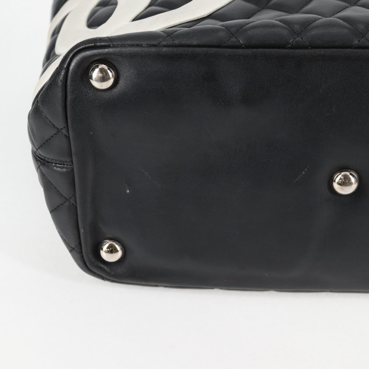 Chanel Cambon, Black, Leather, handbag