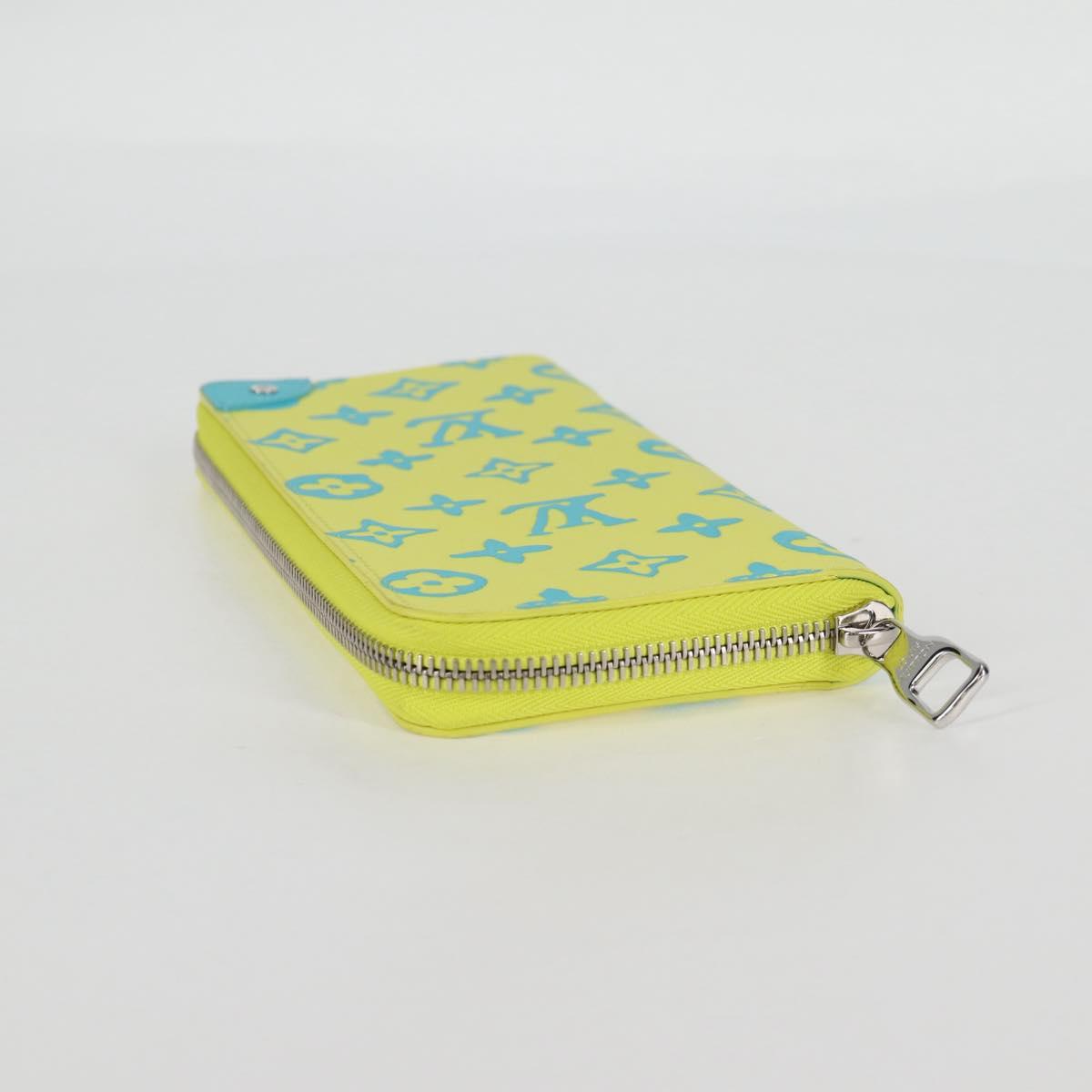 Louis Vuitton Zippy Wallet Vertical, Yellow, Canvas, wallet
