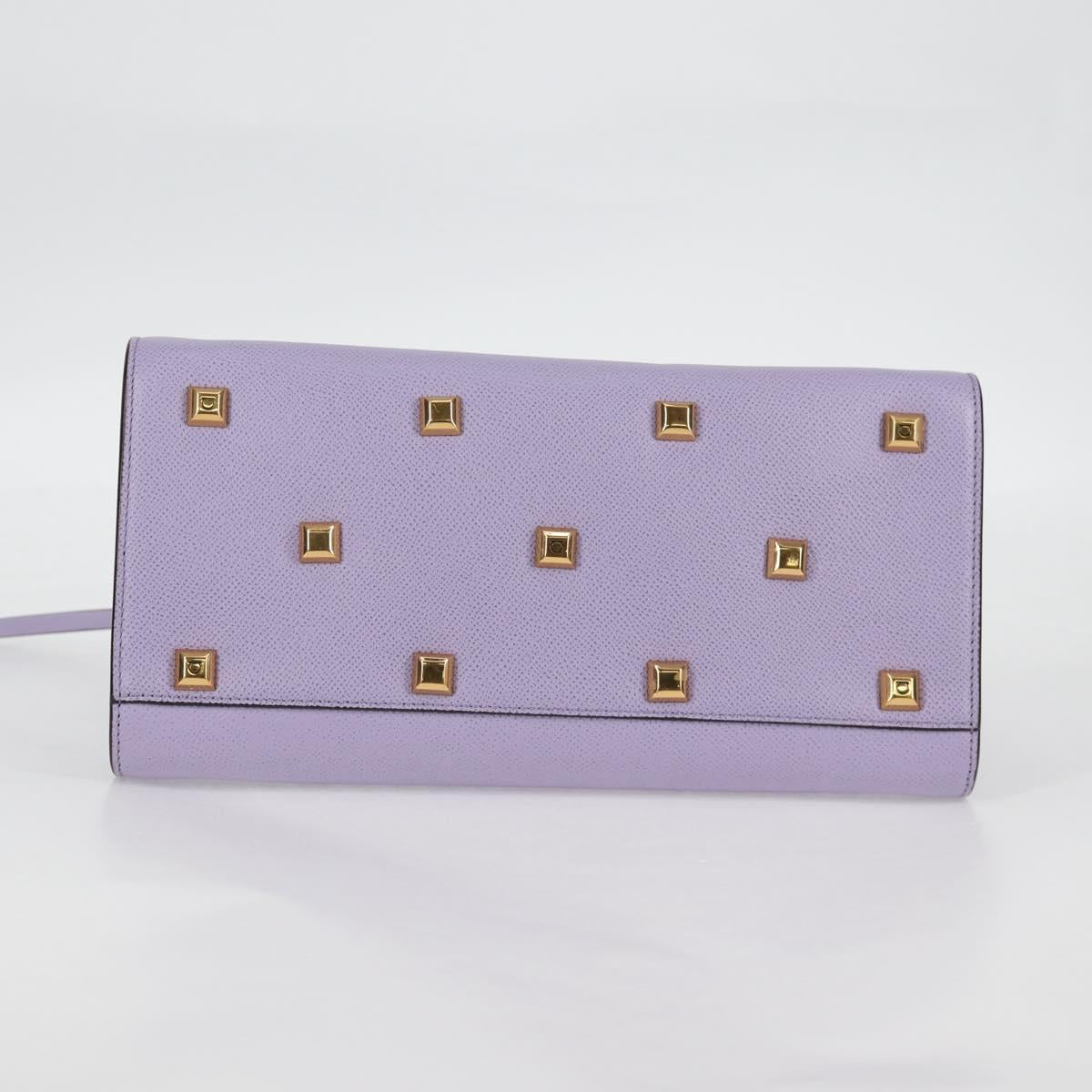 Salvatore Ferragamo Gancini, Purple, Leather, handbag