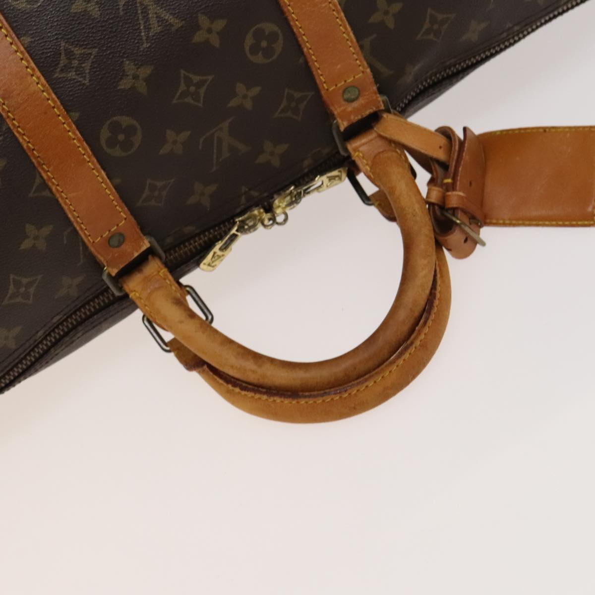 Louis Vuitton Keepall 55, Brown, Canvas, travel