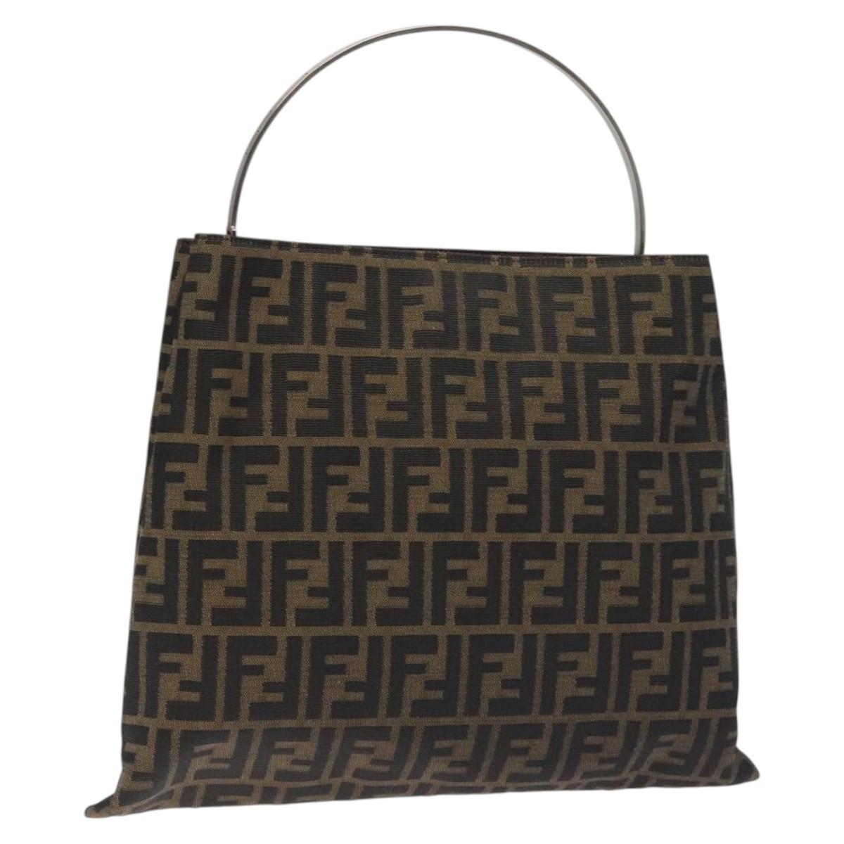 Fendi Zucca, Brown, Canvas, handbag