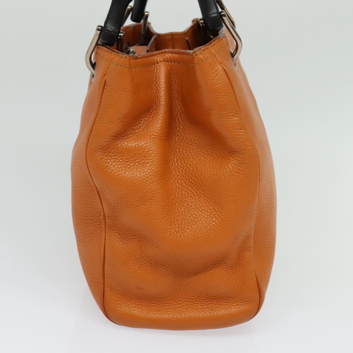 Gucci Bamboo, Orange, Leather, handbag