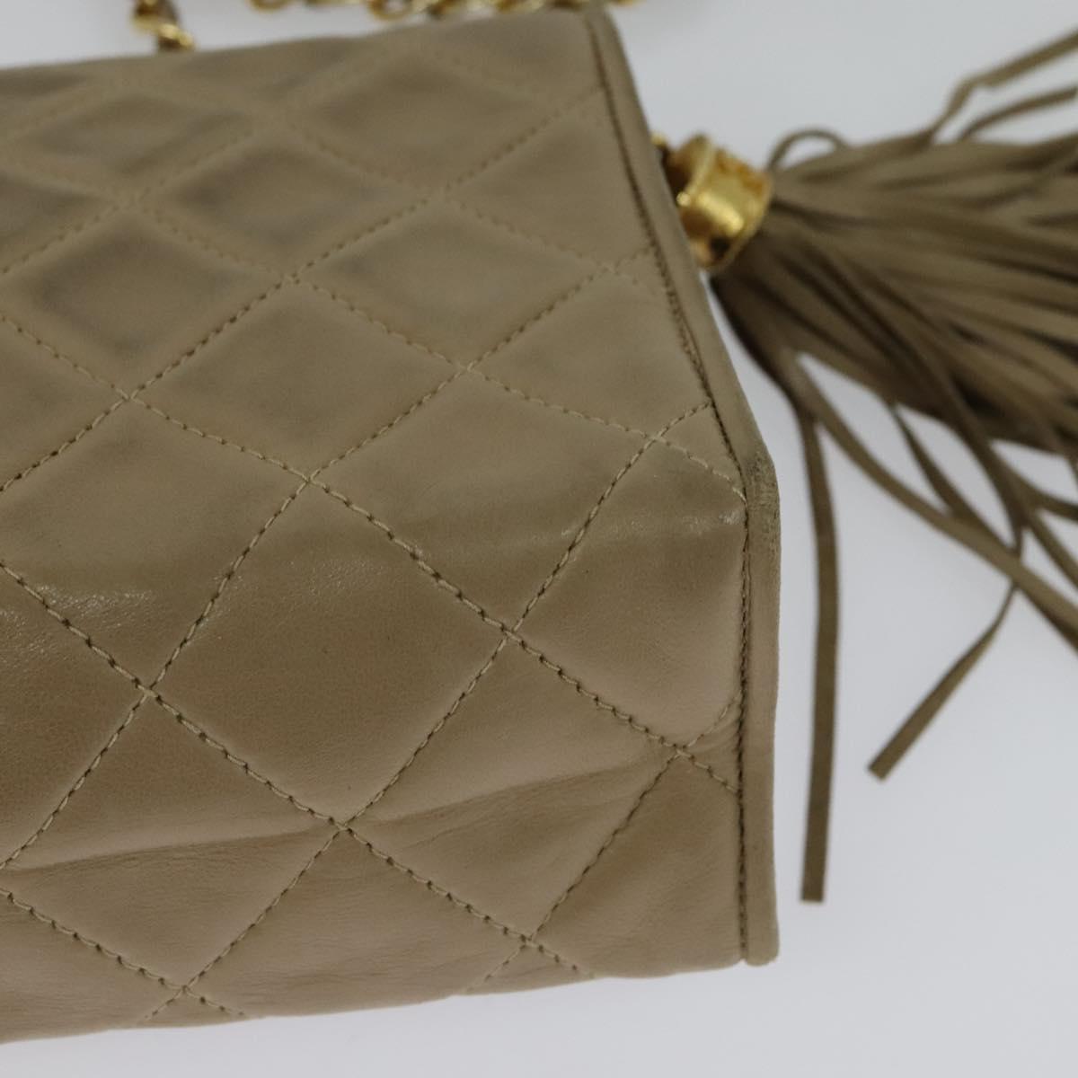 Chanel Single flap, Beige, Leather, shoulder