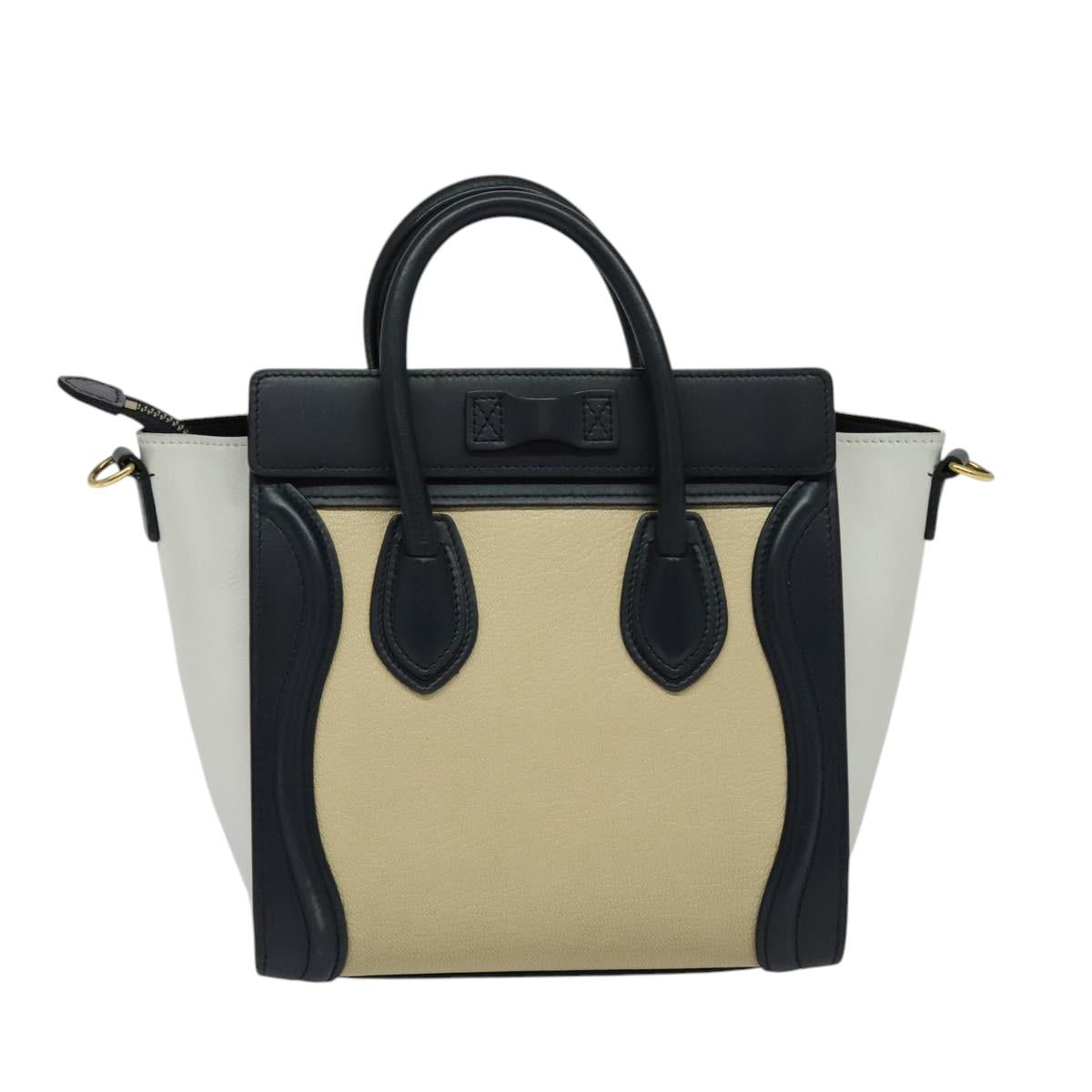Céline Luggage, Beige, Leather, handbag