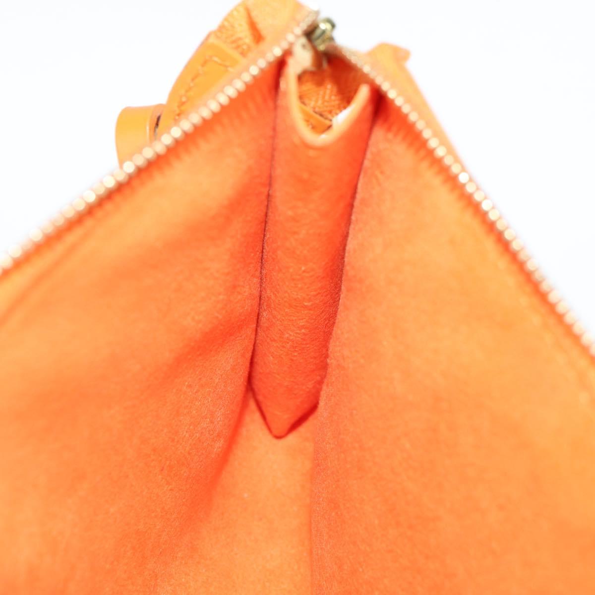 Louis Vuitton Pochette Accessoire, Orange, Leather, clutch