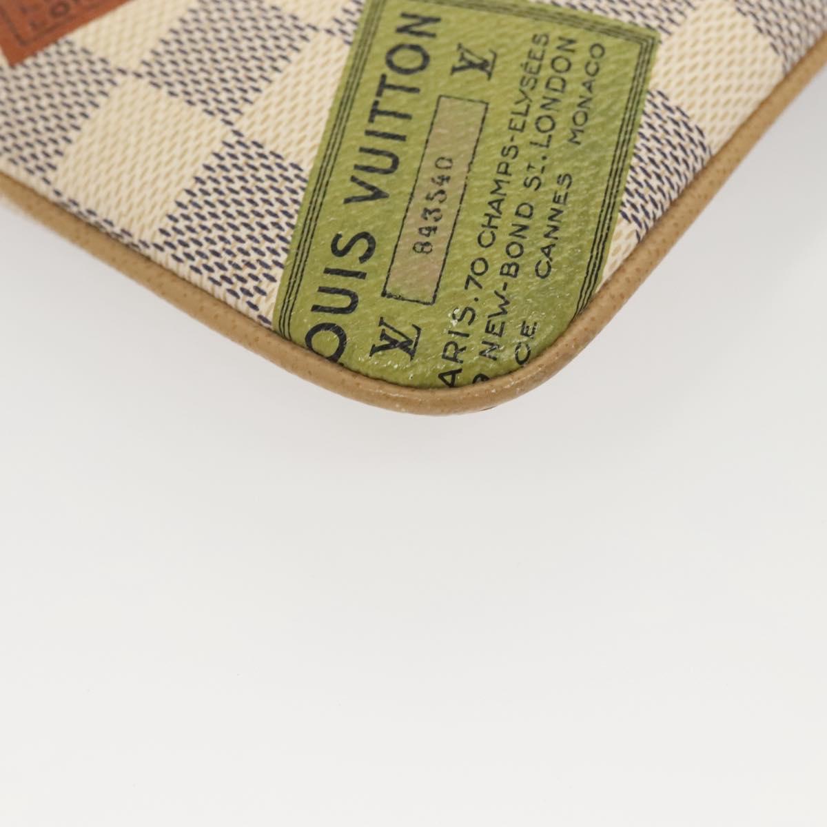 Louis Vuitton Pochette Accessoire, White, Canvas, clutch