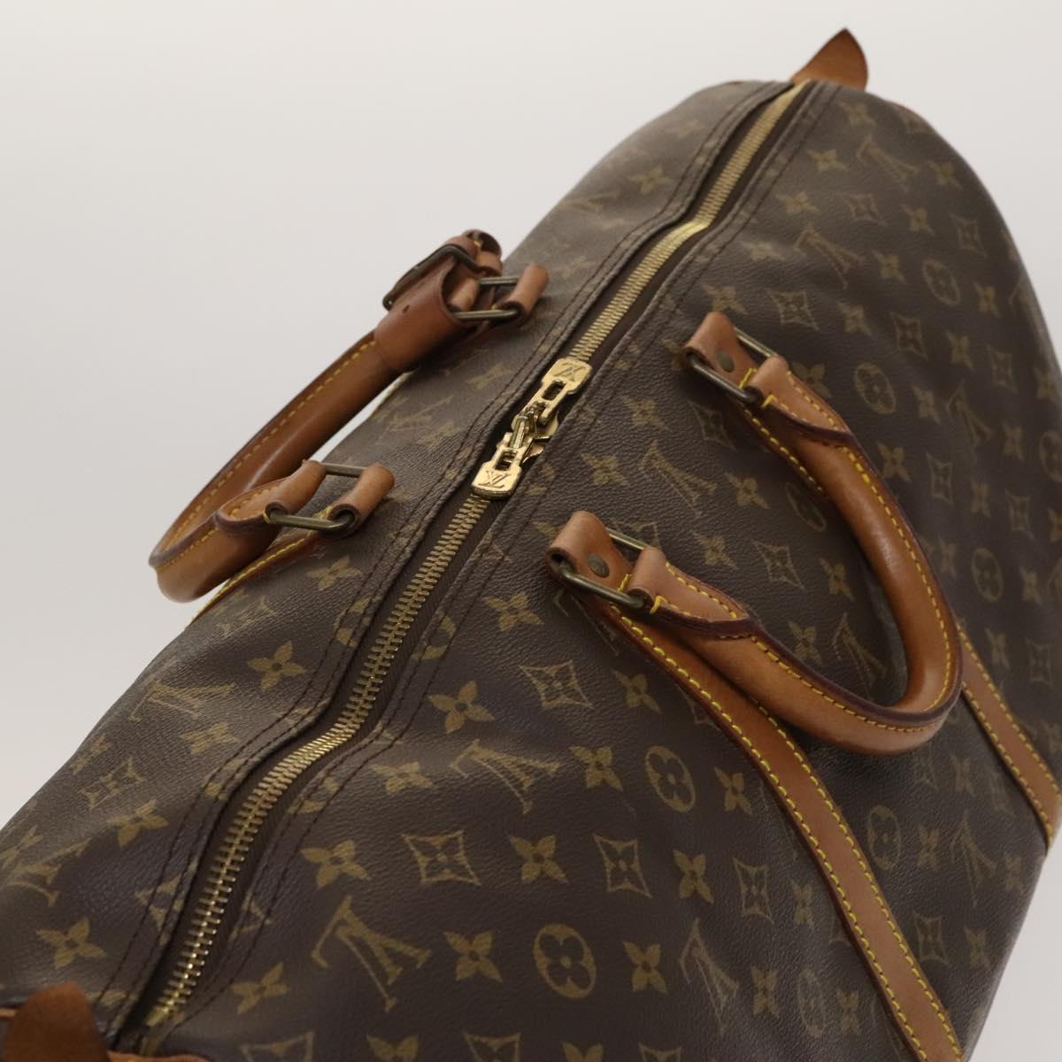 Louis Vuitton Keepall 55, Brown, Canvas, travel