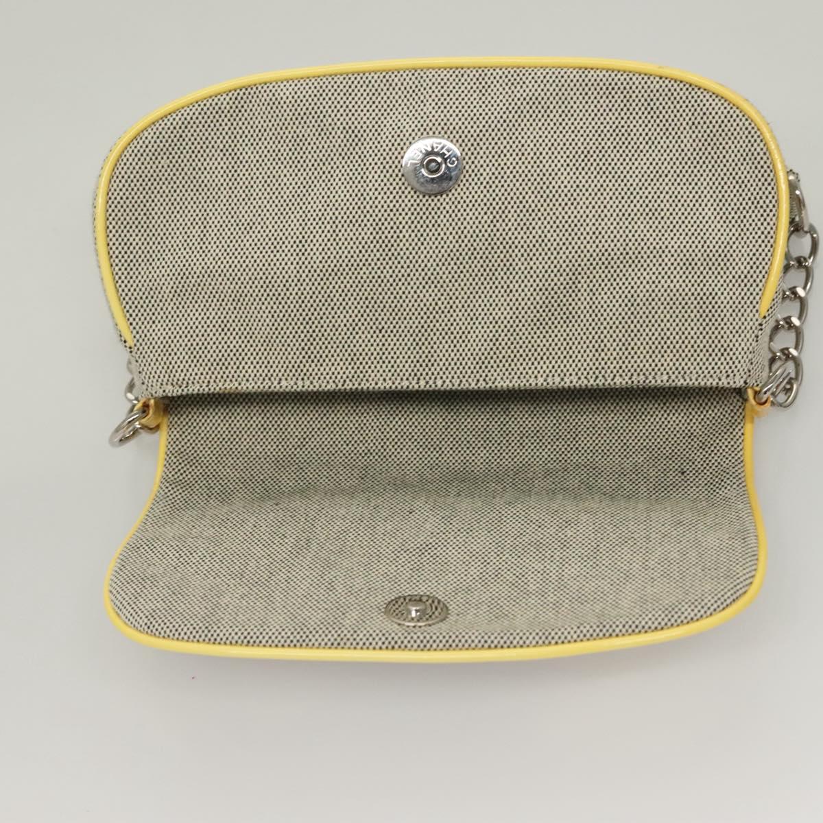 Chanel Camellia, Grey, Canvas, clutch