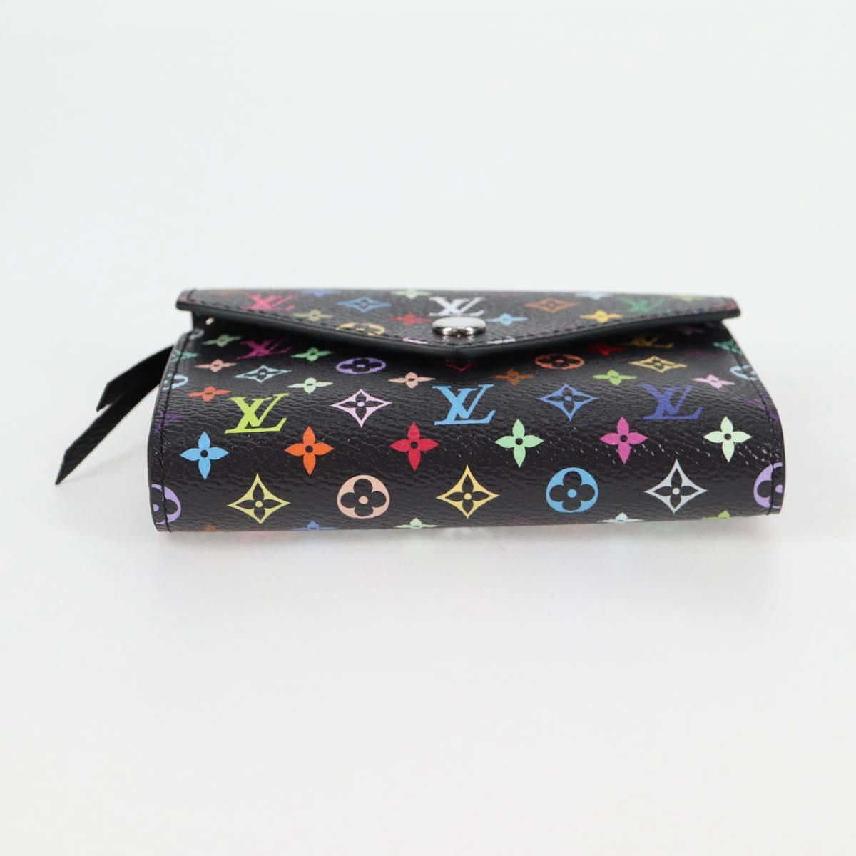 Louis Vuitton Victorine, Black, Canvas, wallet