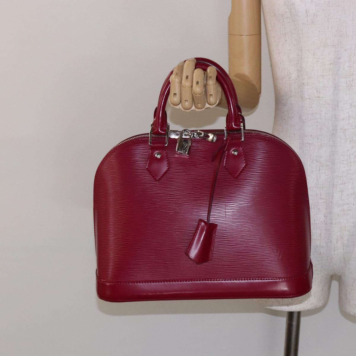 Louis Vuitton Alma, Pink, Leather, handbag