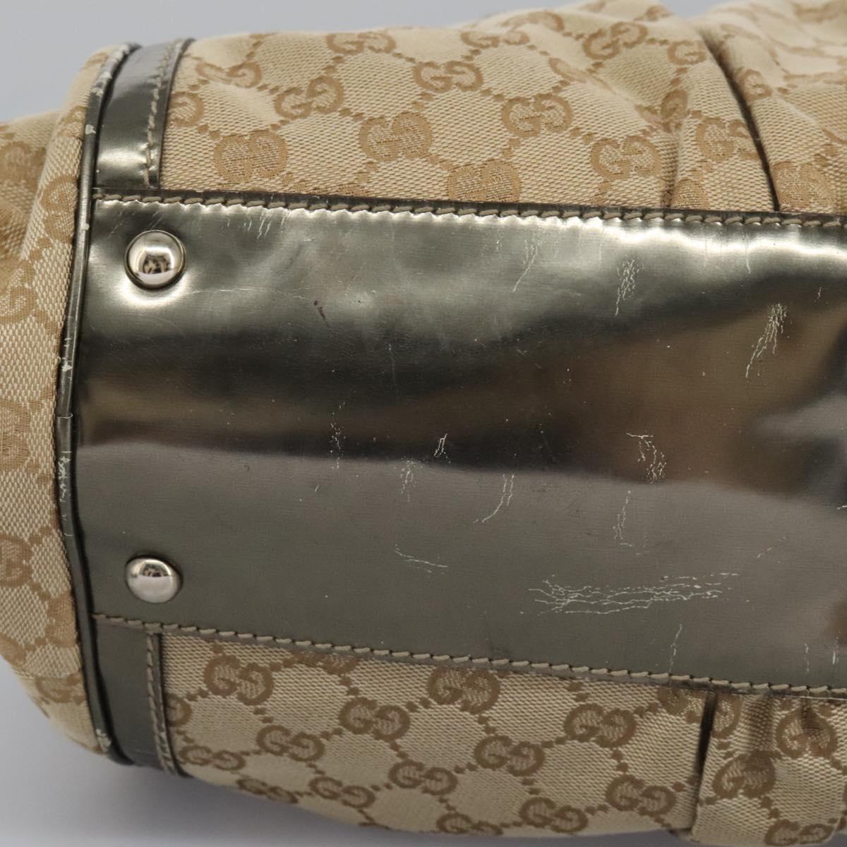 Gucci Bamboo, Beige, Canvas, handbag