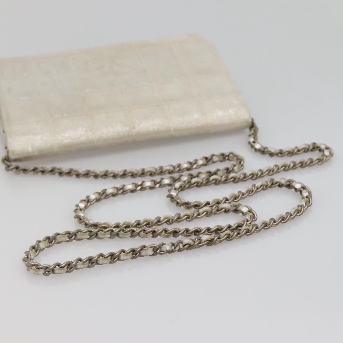 Chanel, Silver, NYLON, clutch