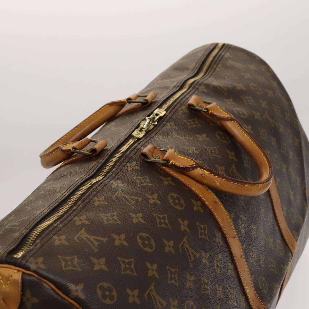 Louis Vuitton Keepall 60, Brown, Canvas, travel