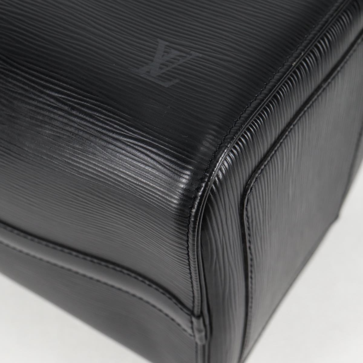 Louis Vuitton Speedy, Black, Leather, handbag