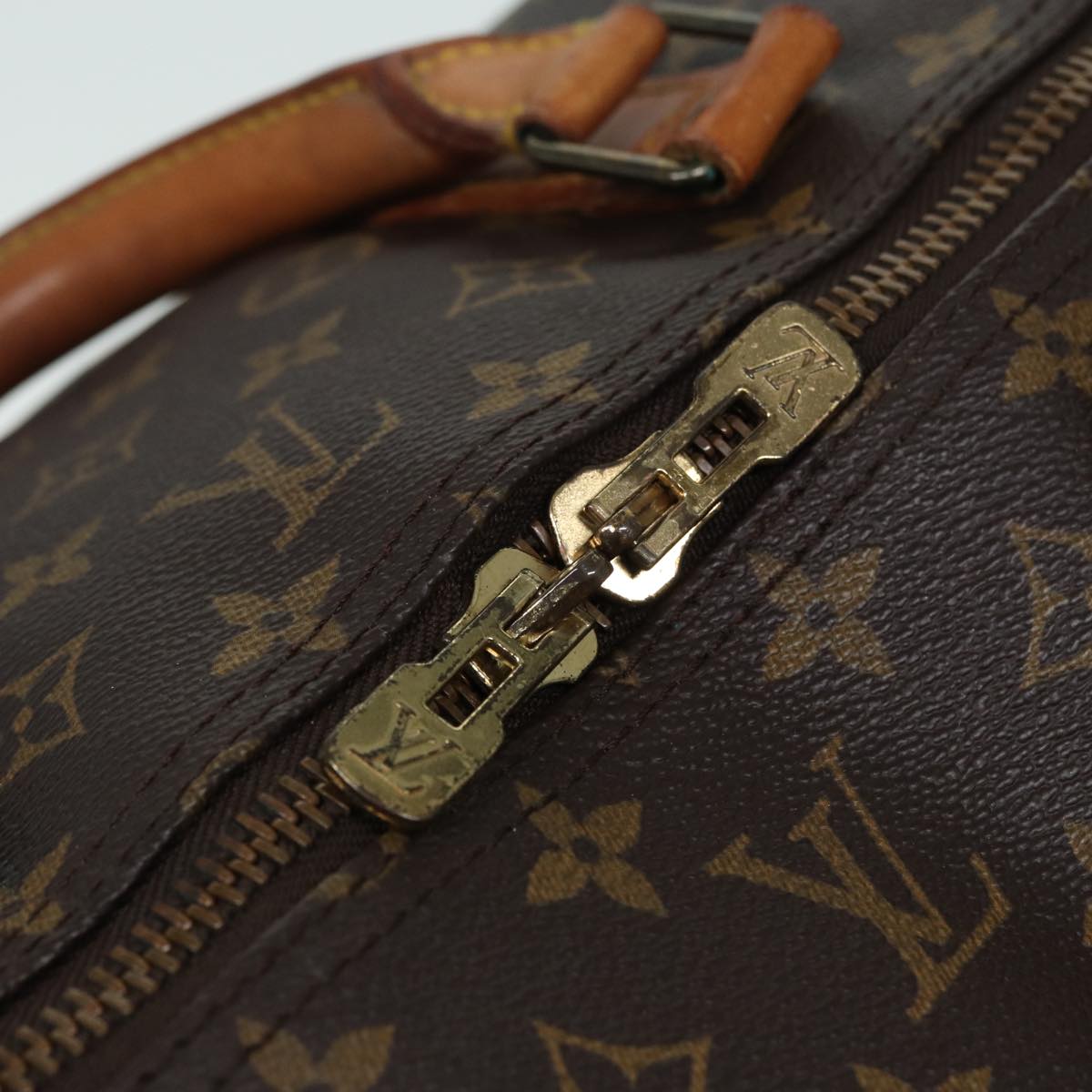 Louis Vuitton Keepall 60, Brown, Canvas, travel